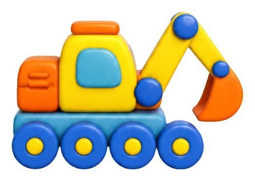 Preview for Toy Excavator Sticker For Kids Designs