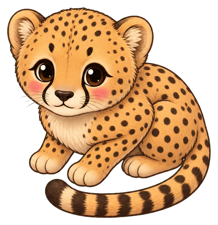Preview for Cute Cheetah Sticker Graphic