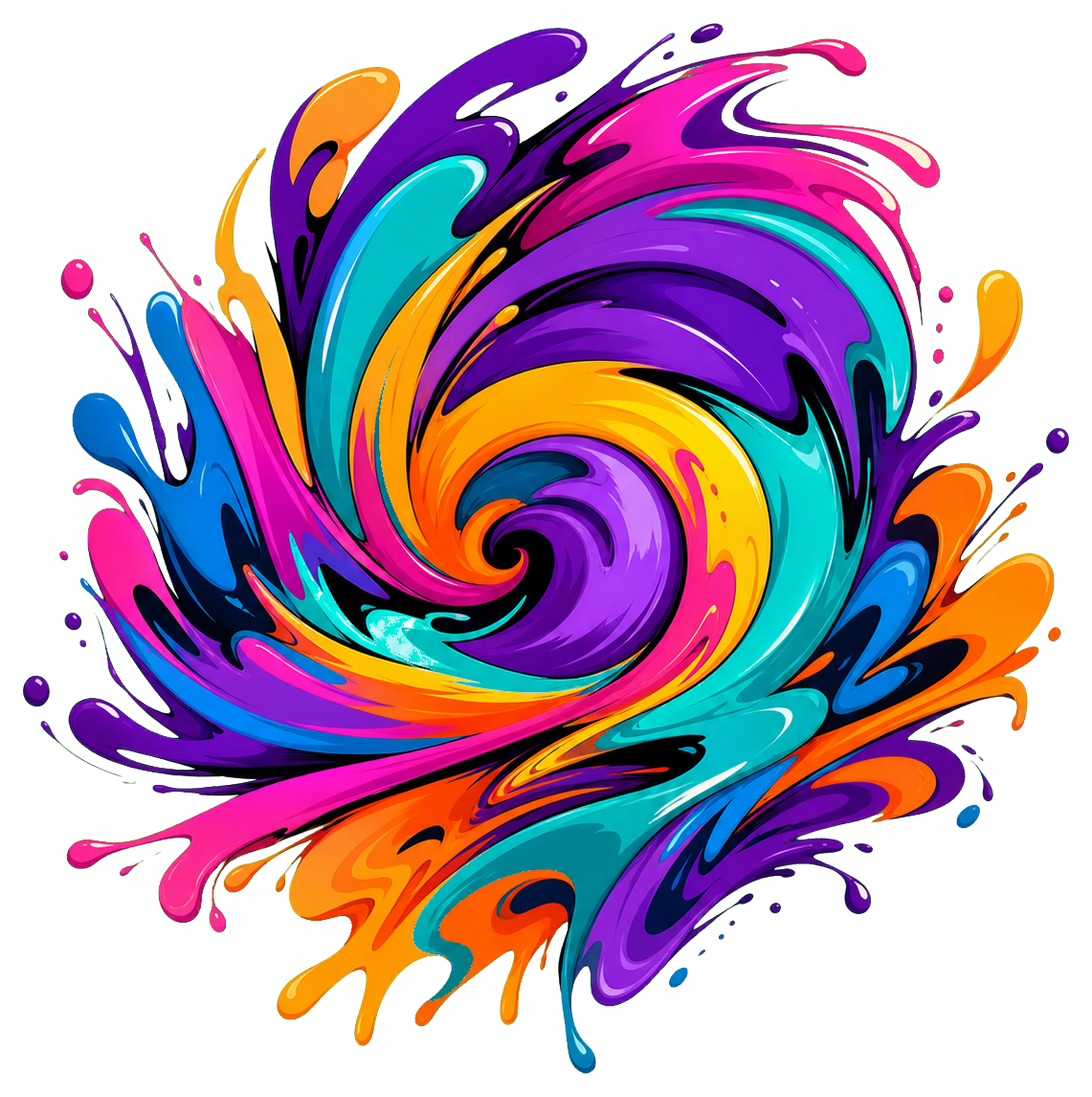 Preview for Colorful Swirl Sticker