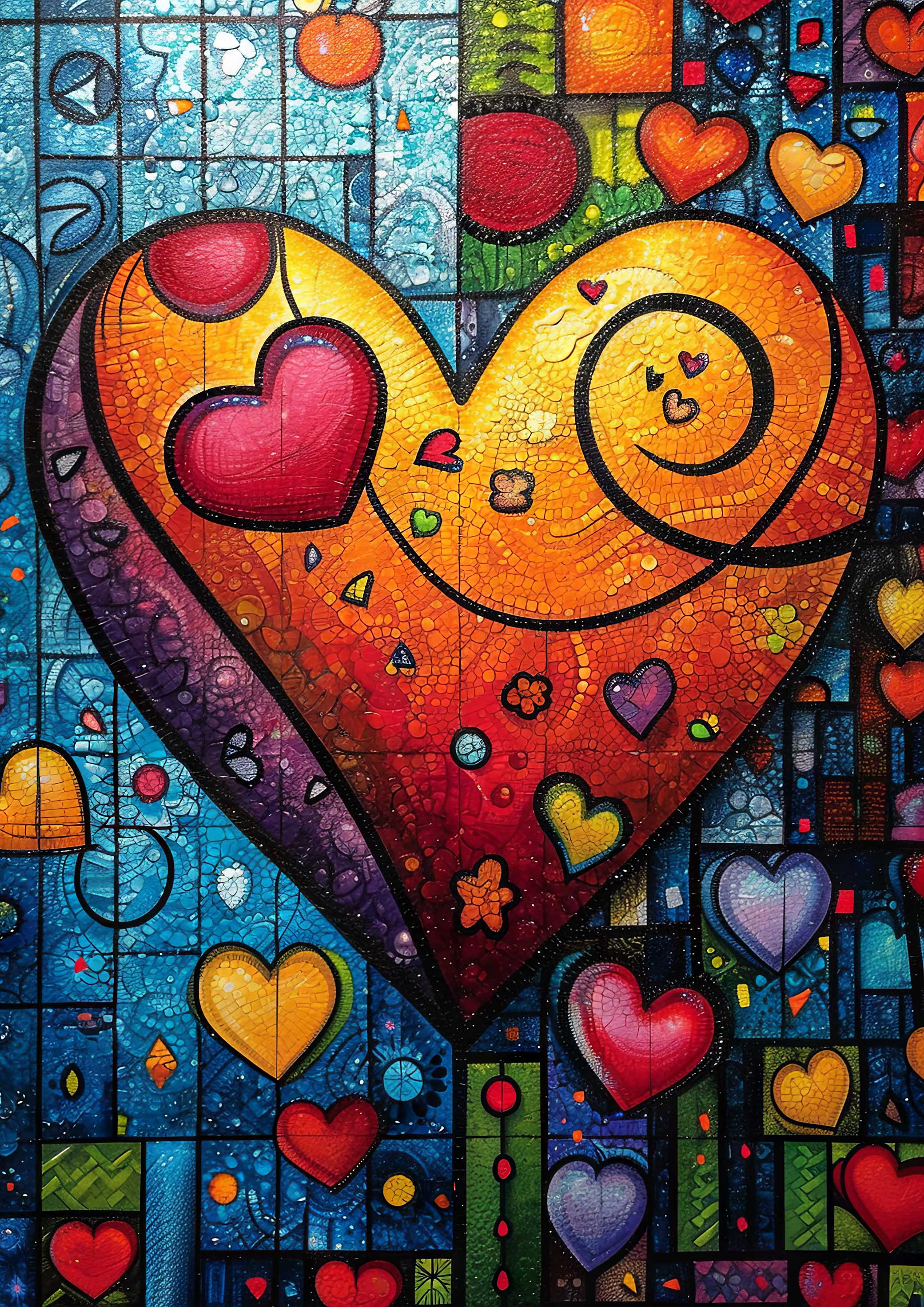 Preview for Heart-stained-glass-art-love-background-ac96a