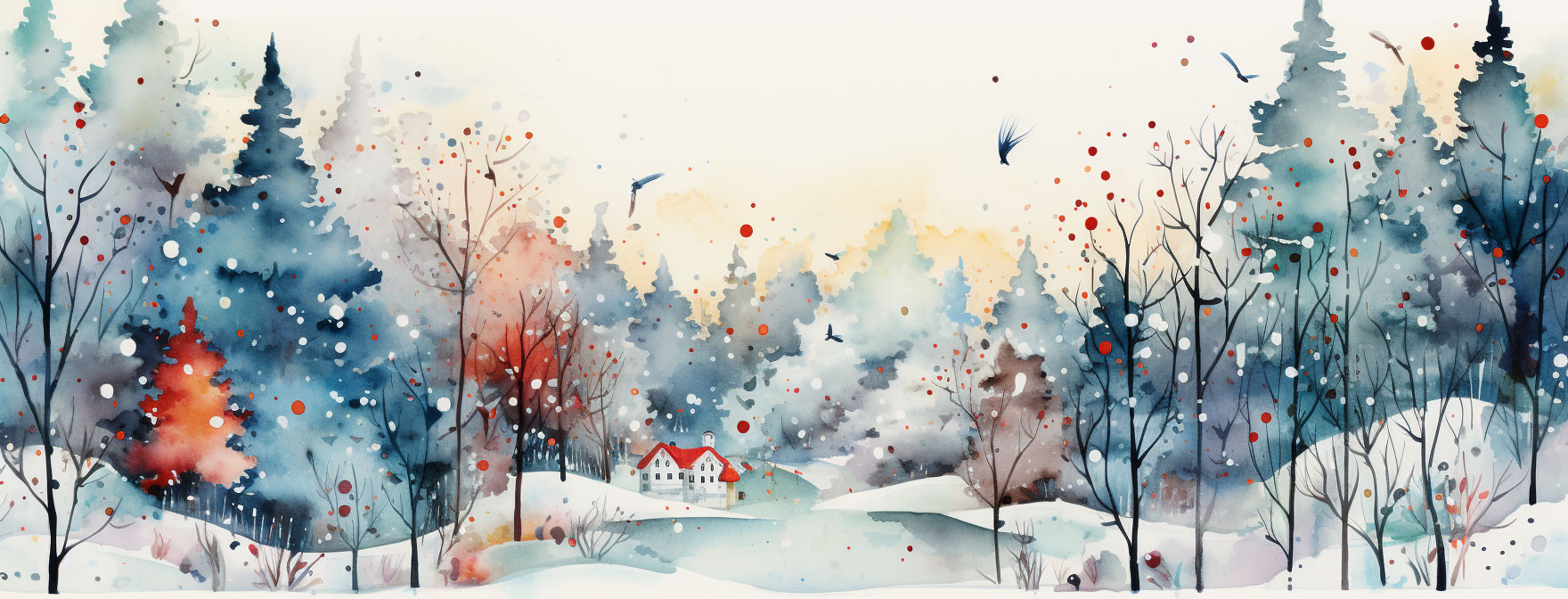 Preview for Winter-forest-watercolor-landscape-christmas-cover-background-f218c