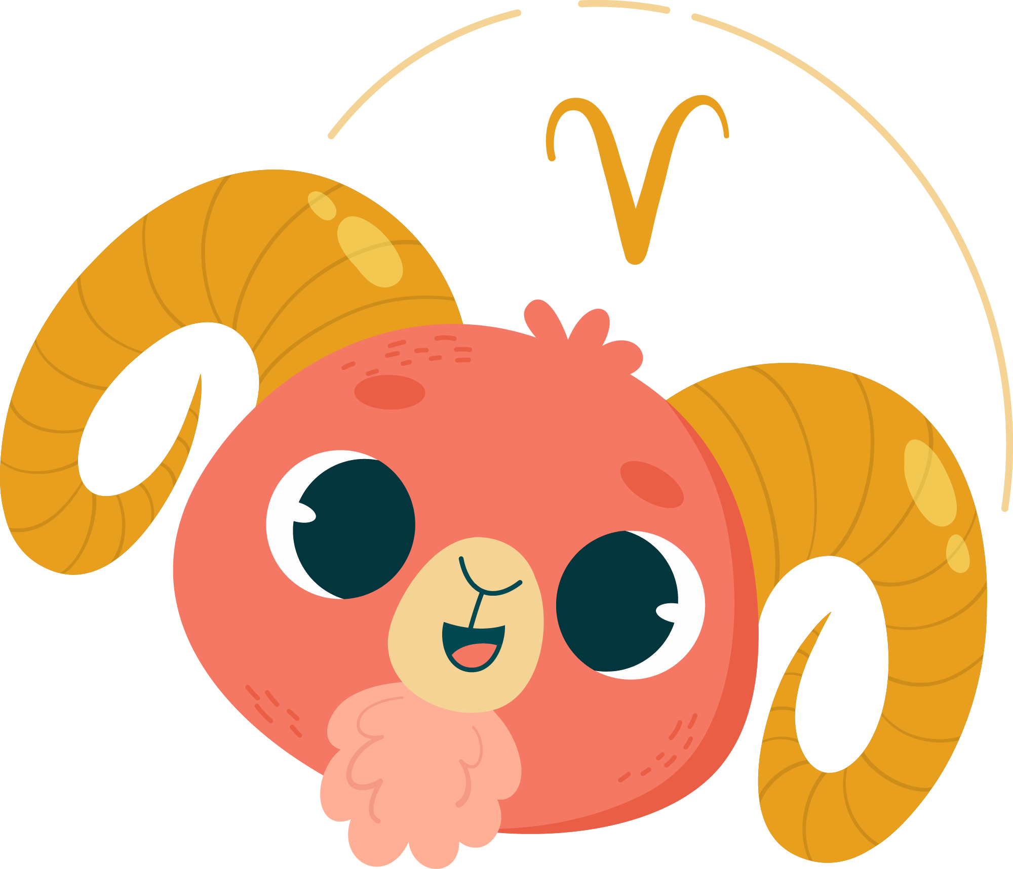 Preview for Cartoon-ram-illustration-zodiac-sticker-73c84