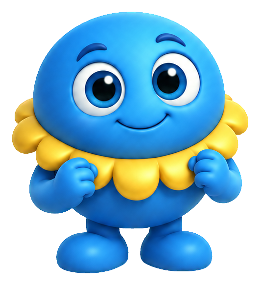 Preview for 3d Friendly Monsters Blue Frill Monster