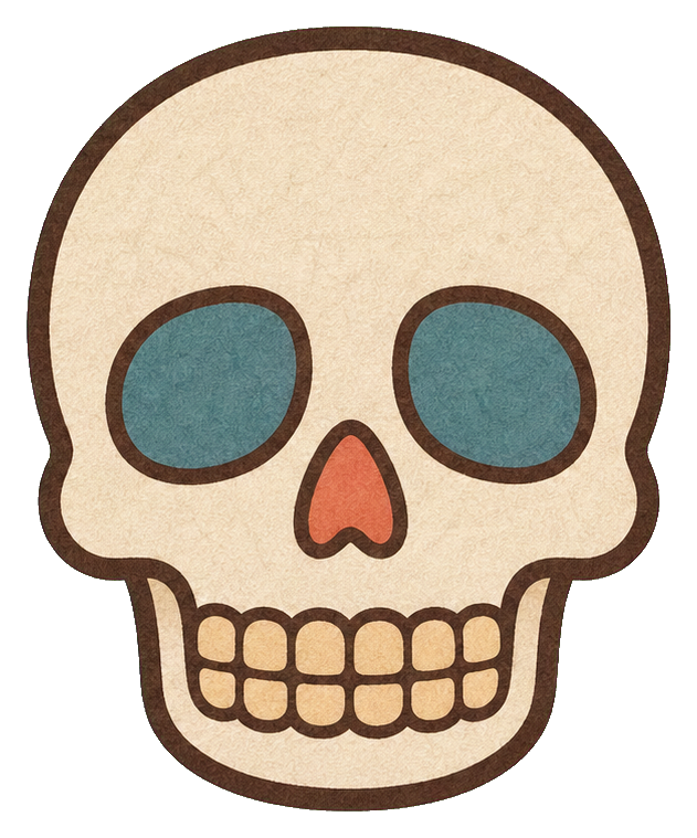 Preview for Friendly Charcoal Skull Sticker