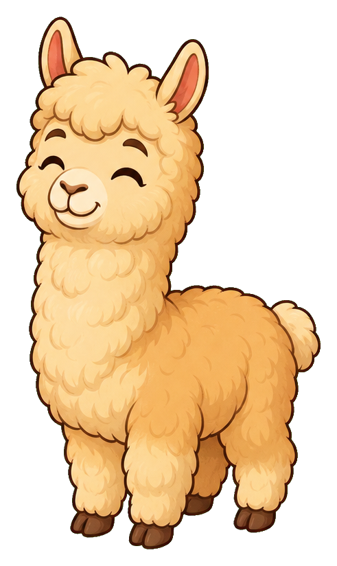 Preview for Cream Alpaca Sticker Graphic