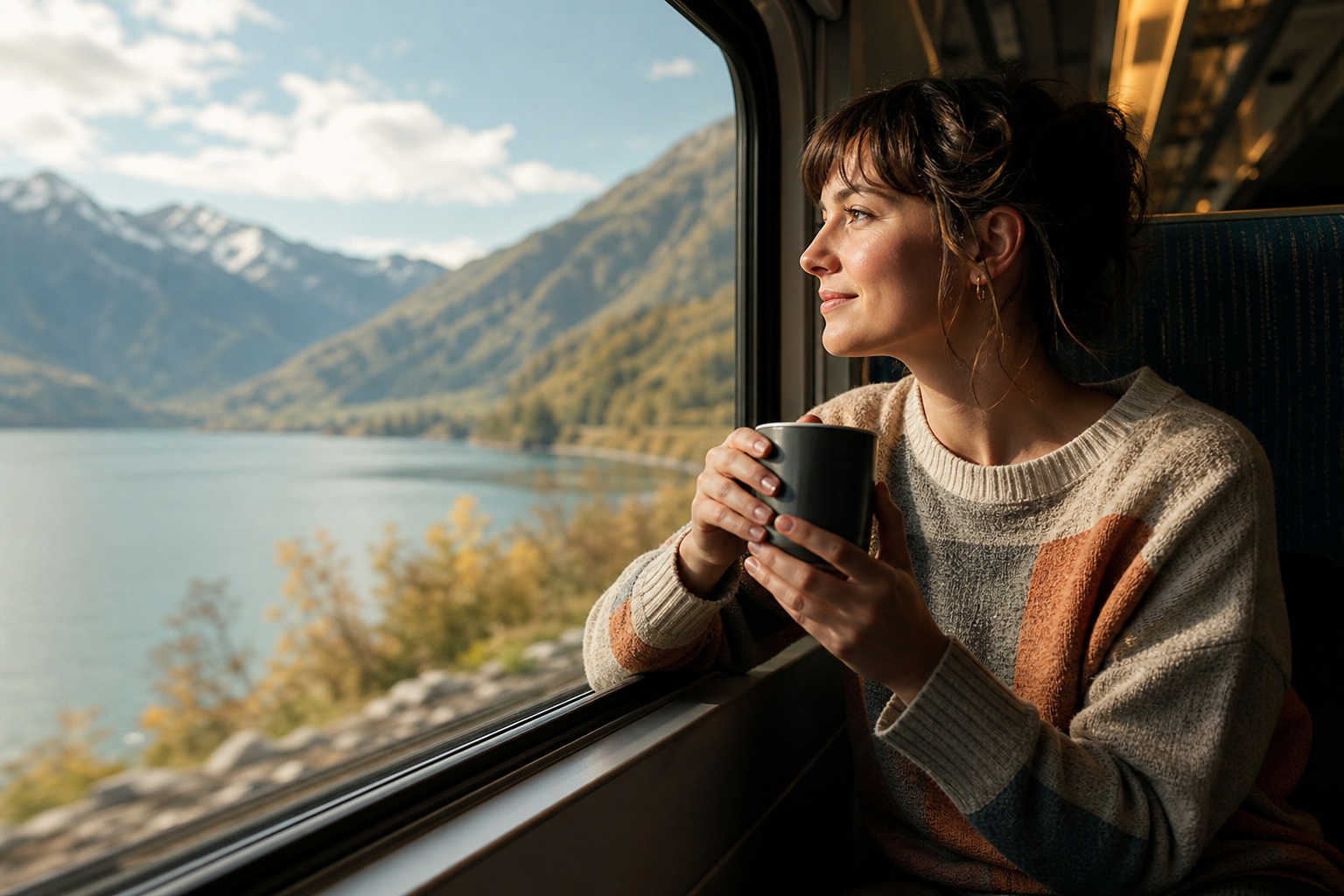 Preview for Train Window Travel Background Stock Photo