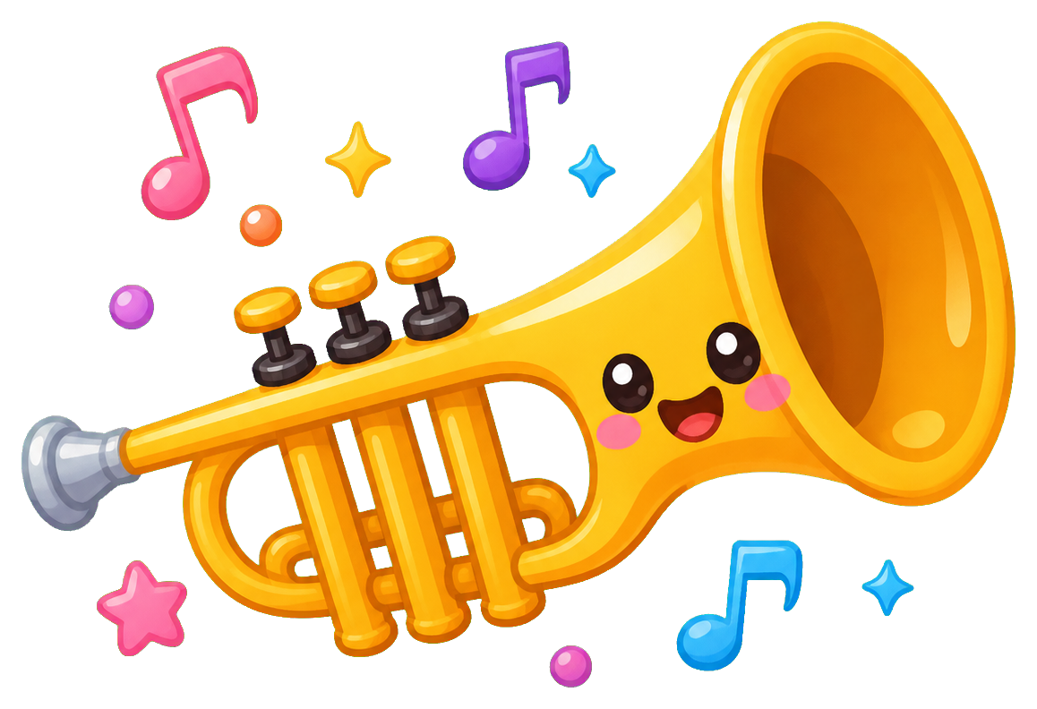 Preview for Trumpet Music Party Sticker