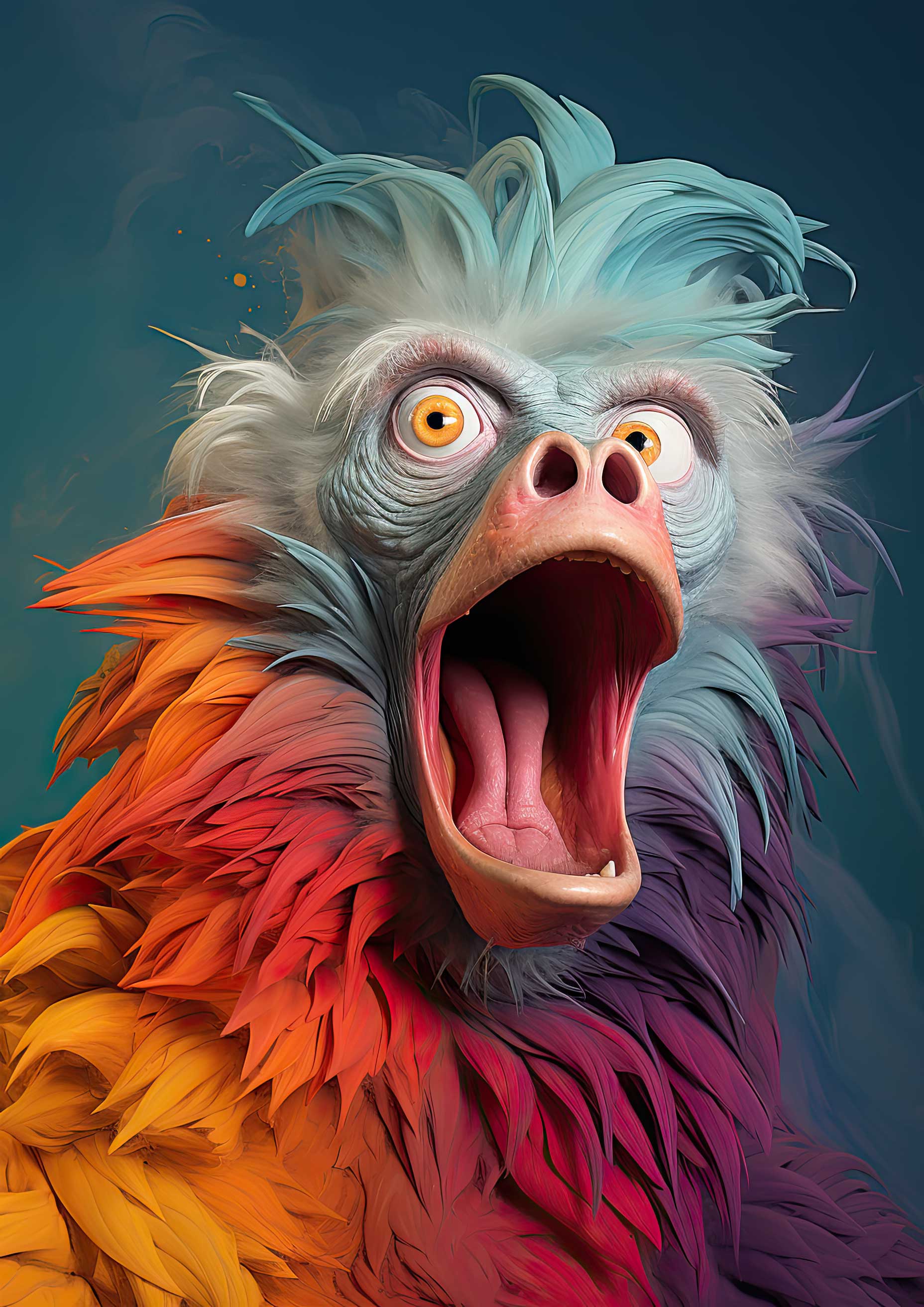 Preview for Vibrant-ape-portrait-art-ai-animal-background-84eac