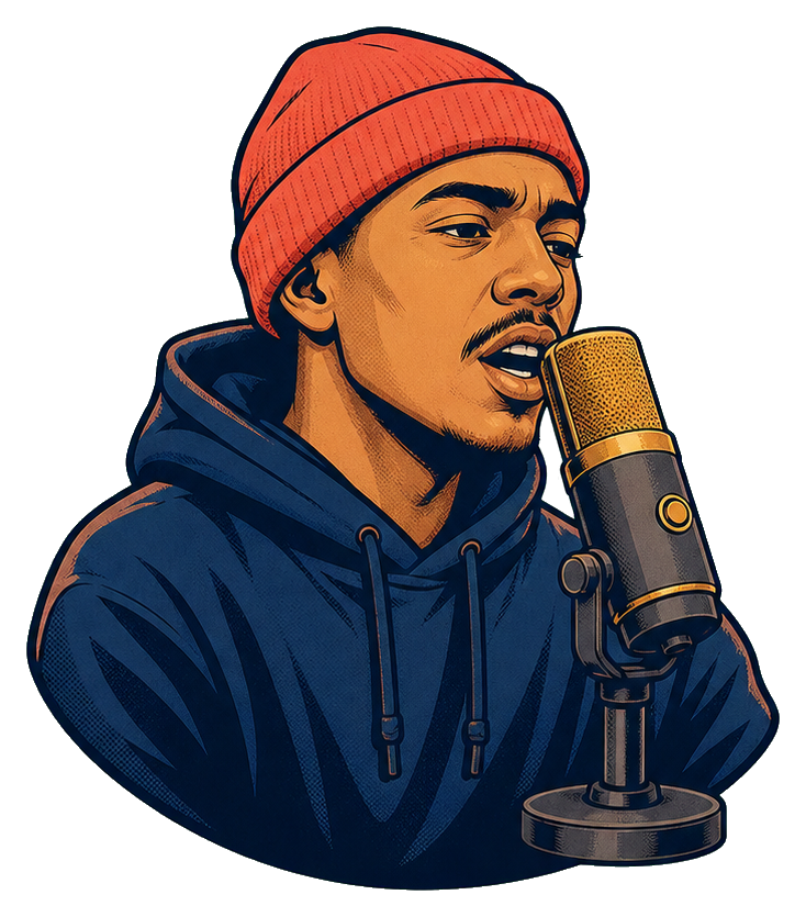 Preview for Coral Beanie Studio Mic Sticker
