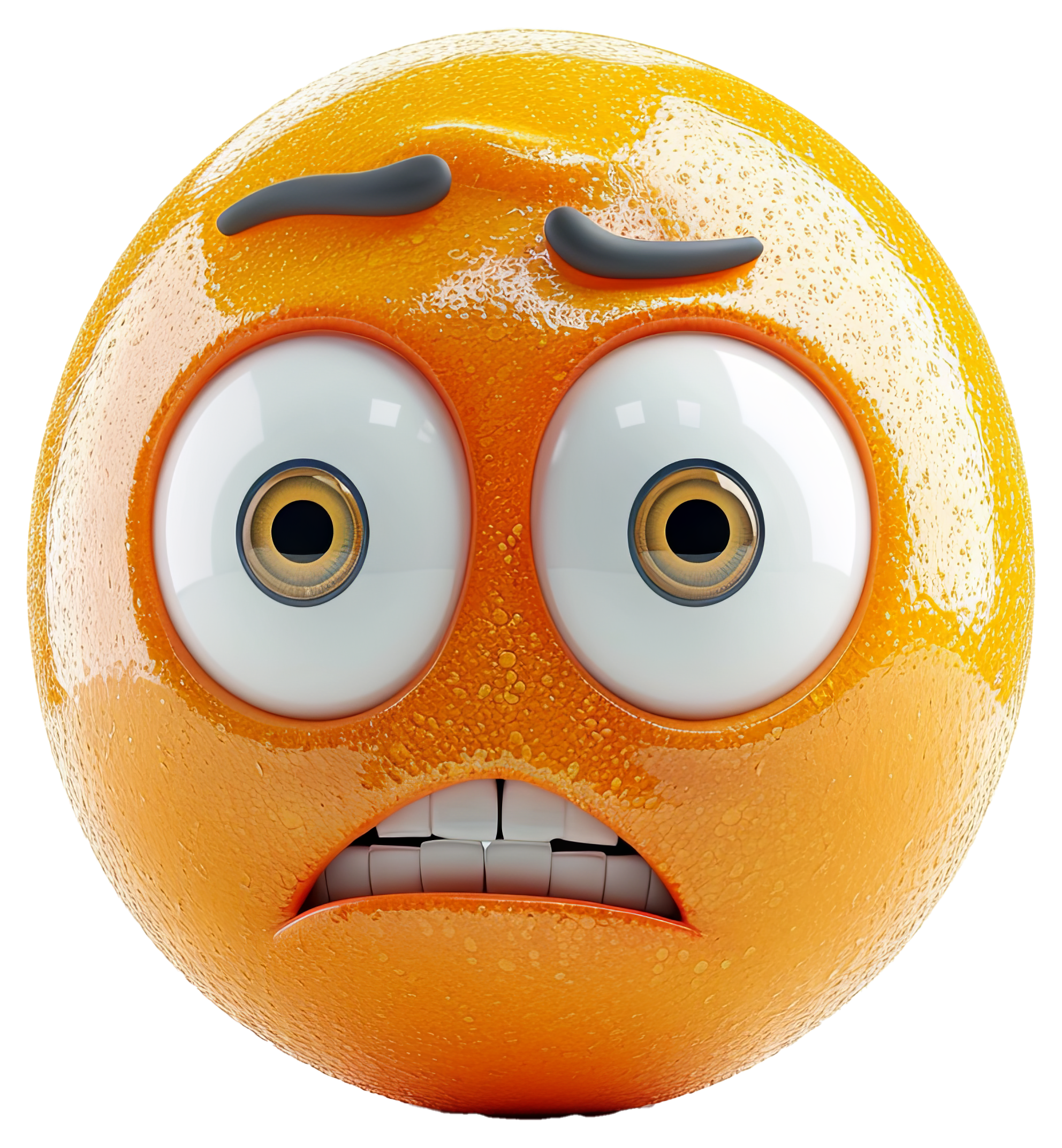 Preview for Worried-orange-emoji-face-3d-emoji-sticker-1635e