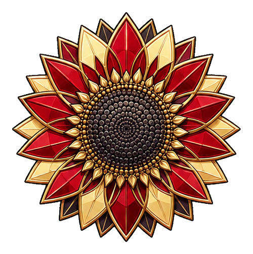 Preview for Art Deco Sunflower Medallion Sticker