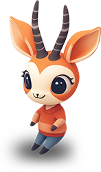 Preview for Cartoon-antelope-character-sticker-b3948