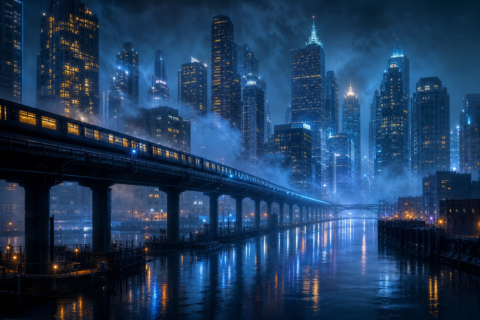 Preview for Glowing City Night Background