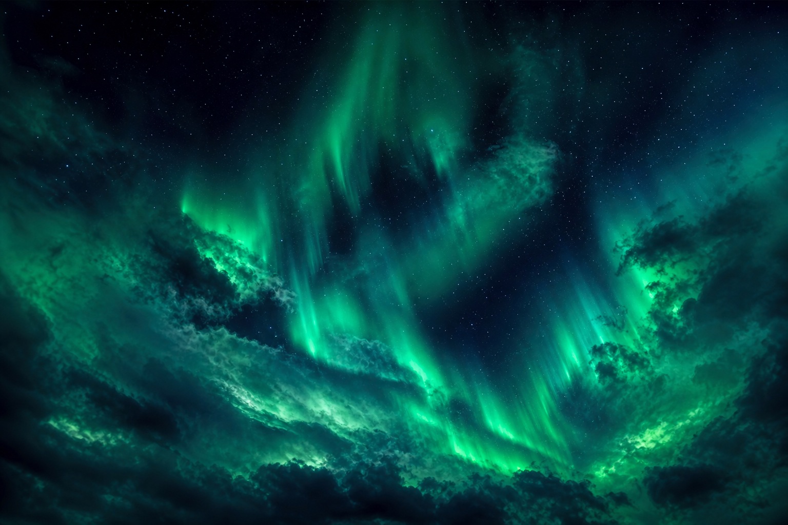 Preview for Aurora Sky Glow Stock Background