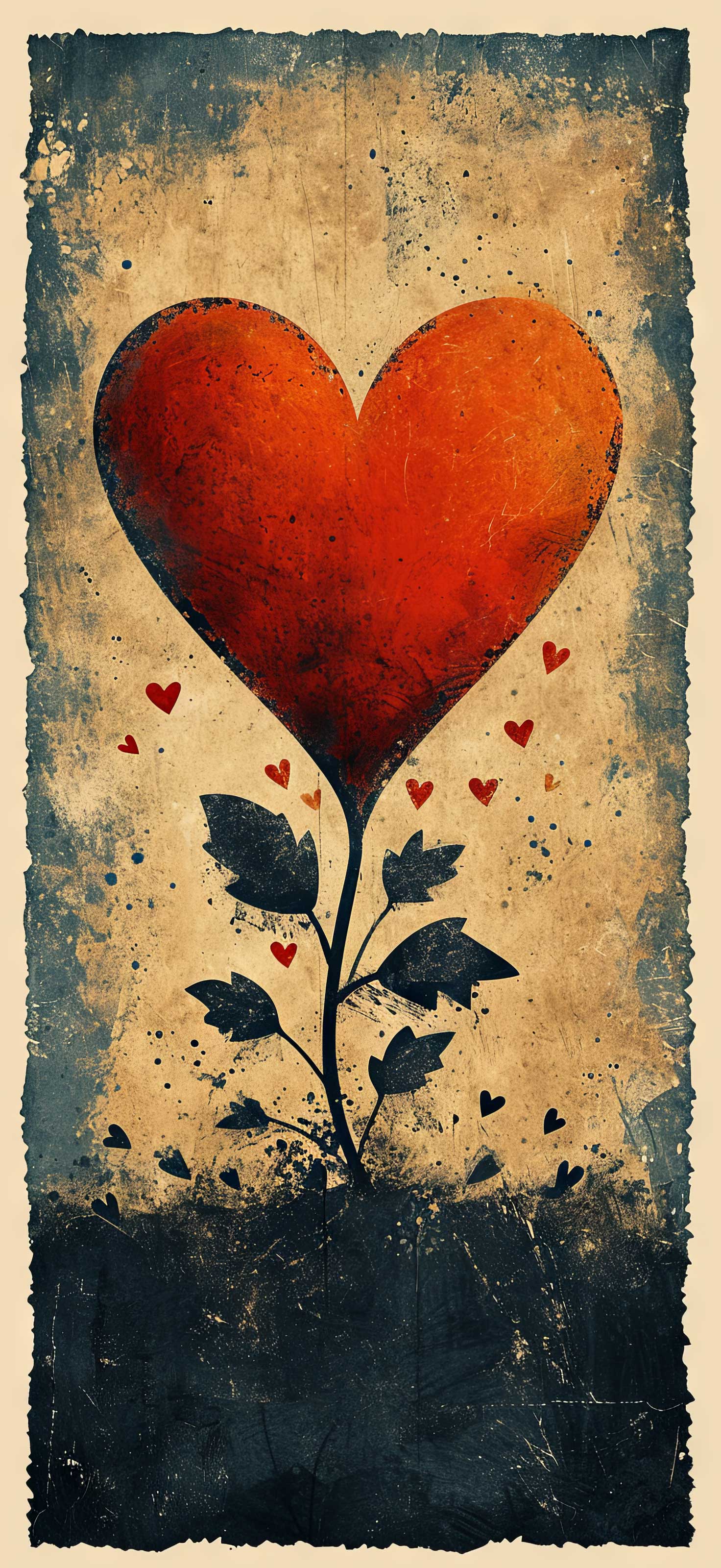 Preview for Heart-plant-illustration-heart-phone-background-7ab75