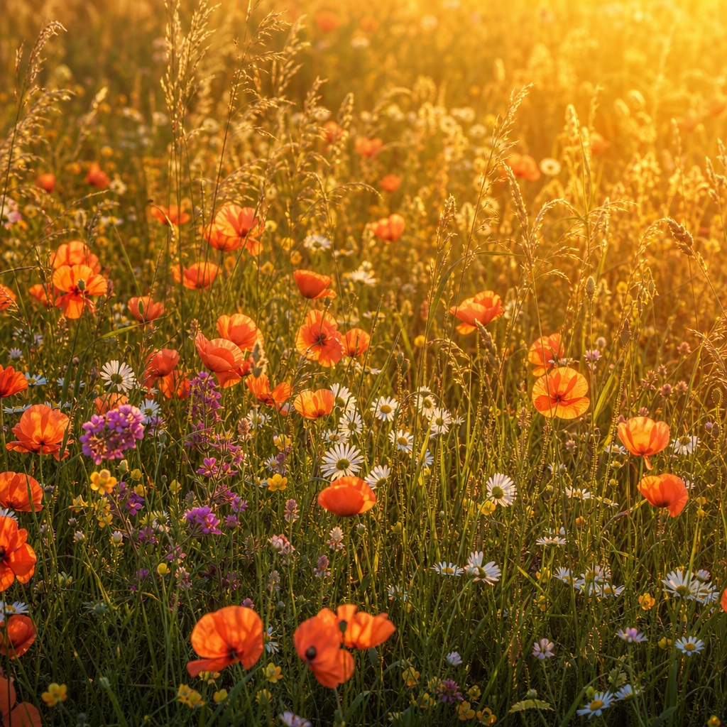Preview for Golden Spring Meadow Background