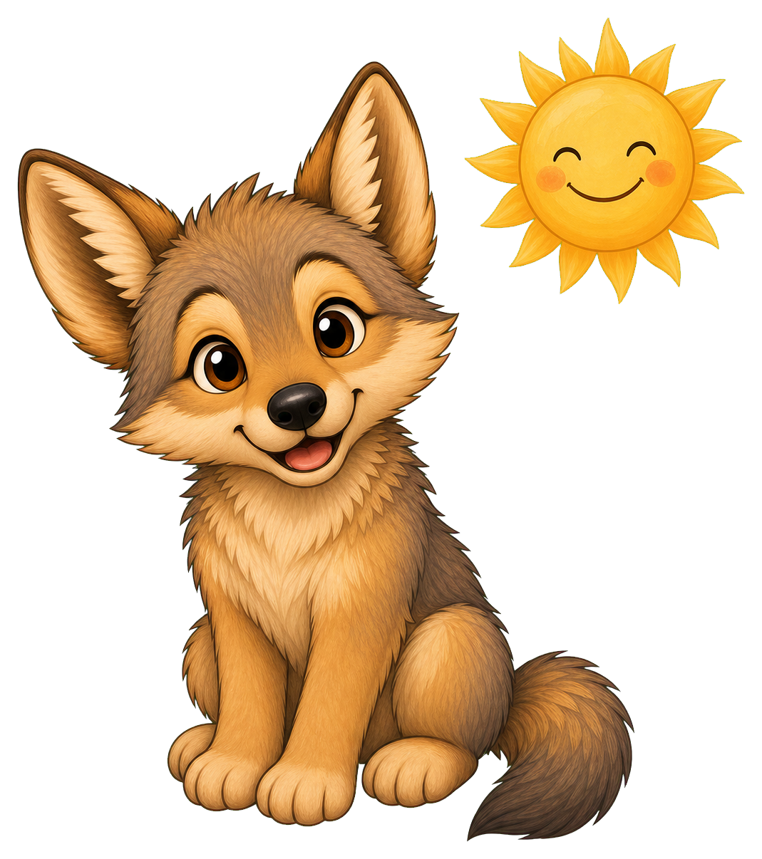 Preview for Coyote With Sun Sticker