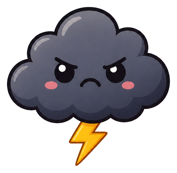 Preview for Grumpy Storm Cloud Sticker