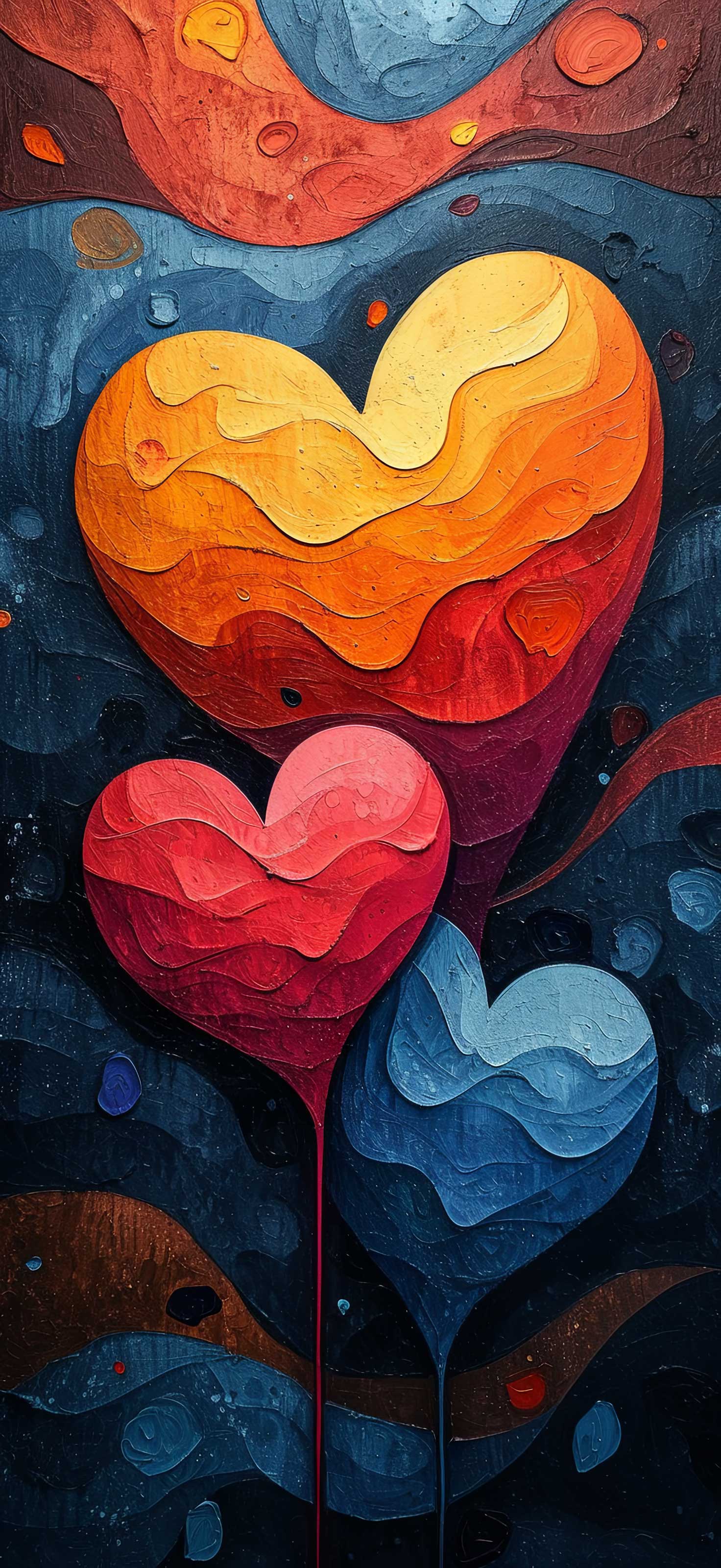 Preview for Colorful-heart-art-heart-phone-background-be1b3