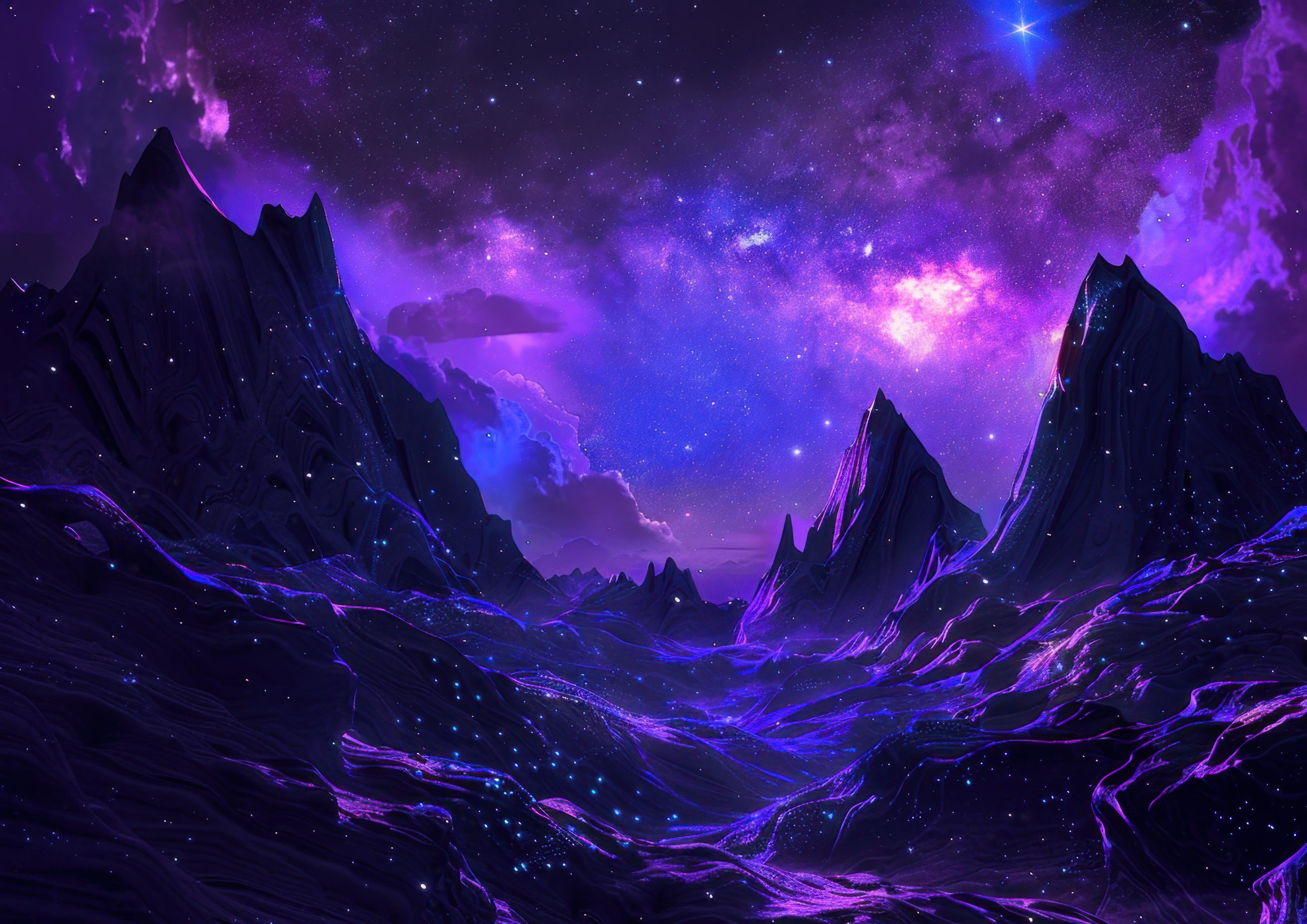 Preview for Cosmic-mountain-landscape-art-astrophotography-photo-background-f848f