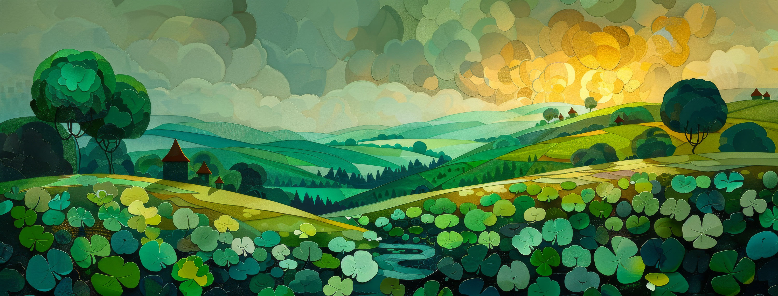 Preview for Vibrant-landscape-painting-st-patricks-background-ef389