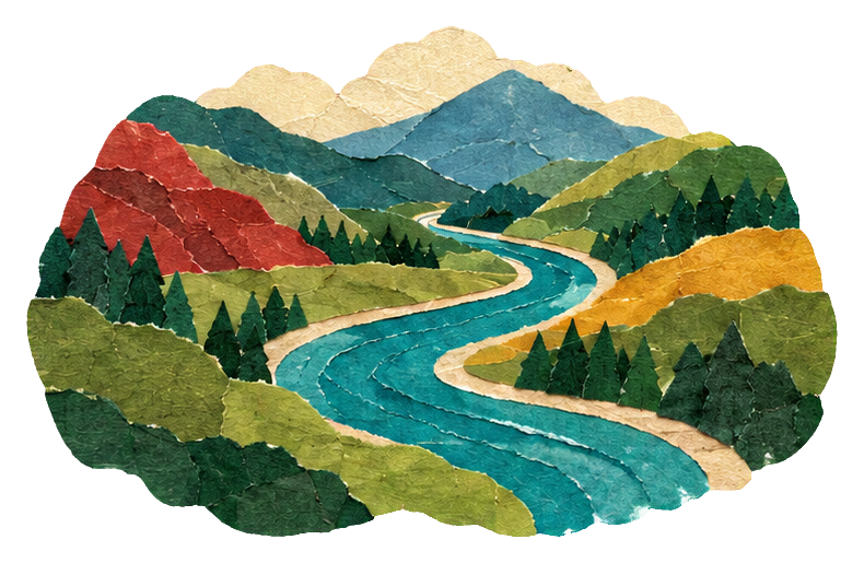 Preview for Torn Paper Landscapes River Bend