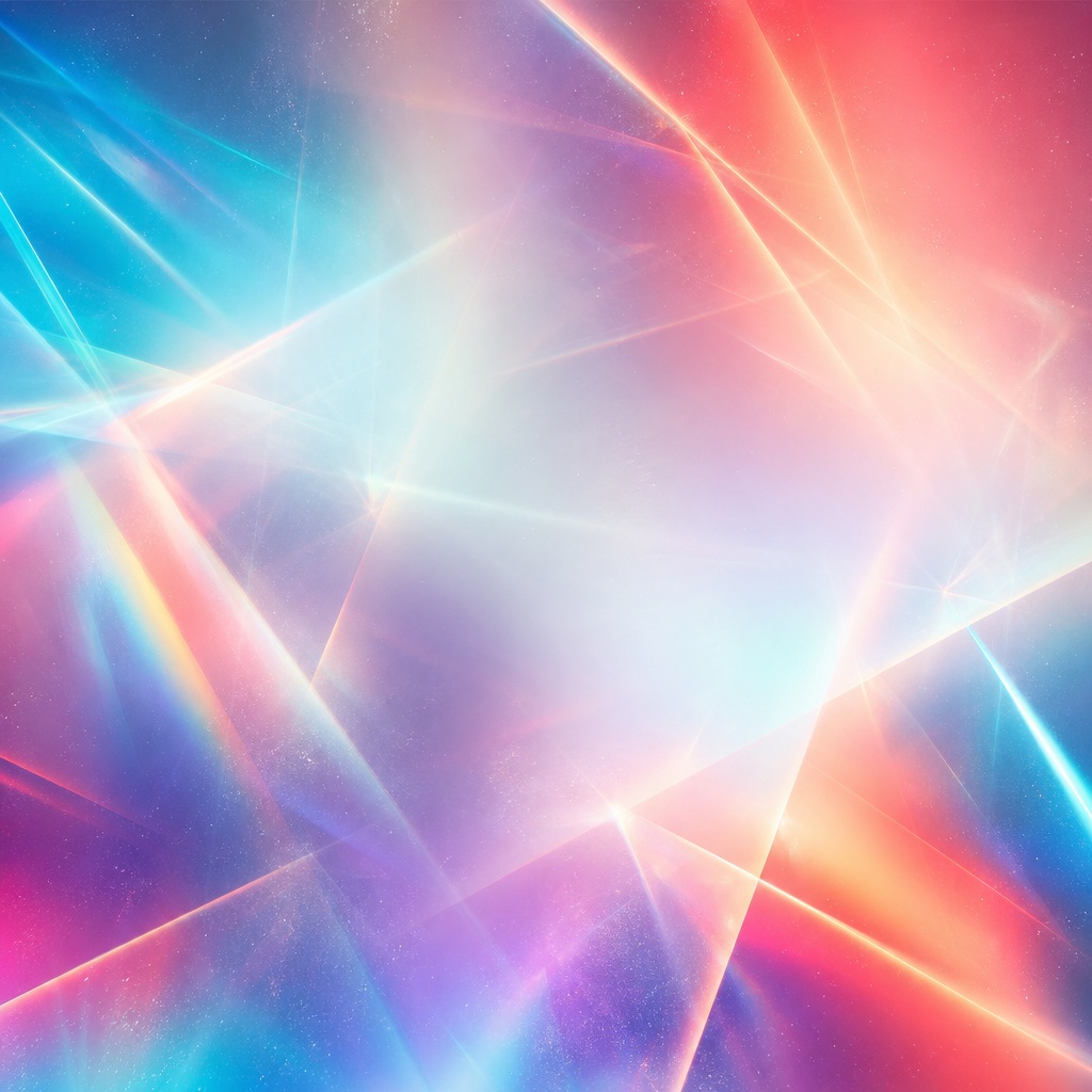 Abstract neon light effects with glowing bokeh and prism streaks