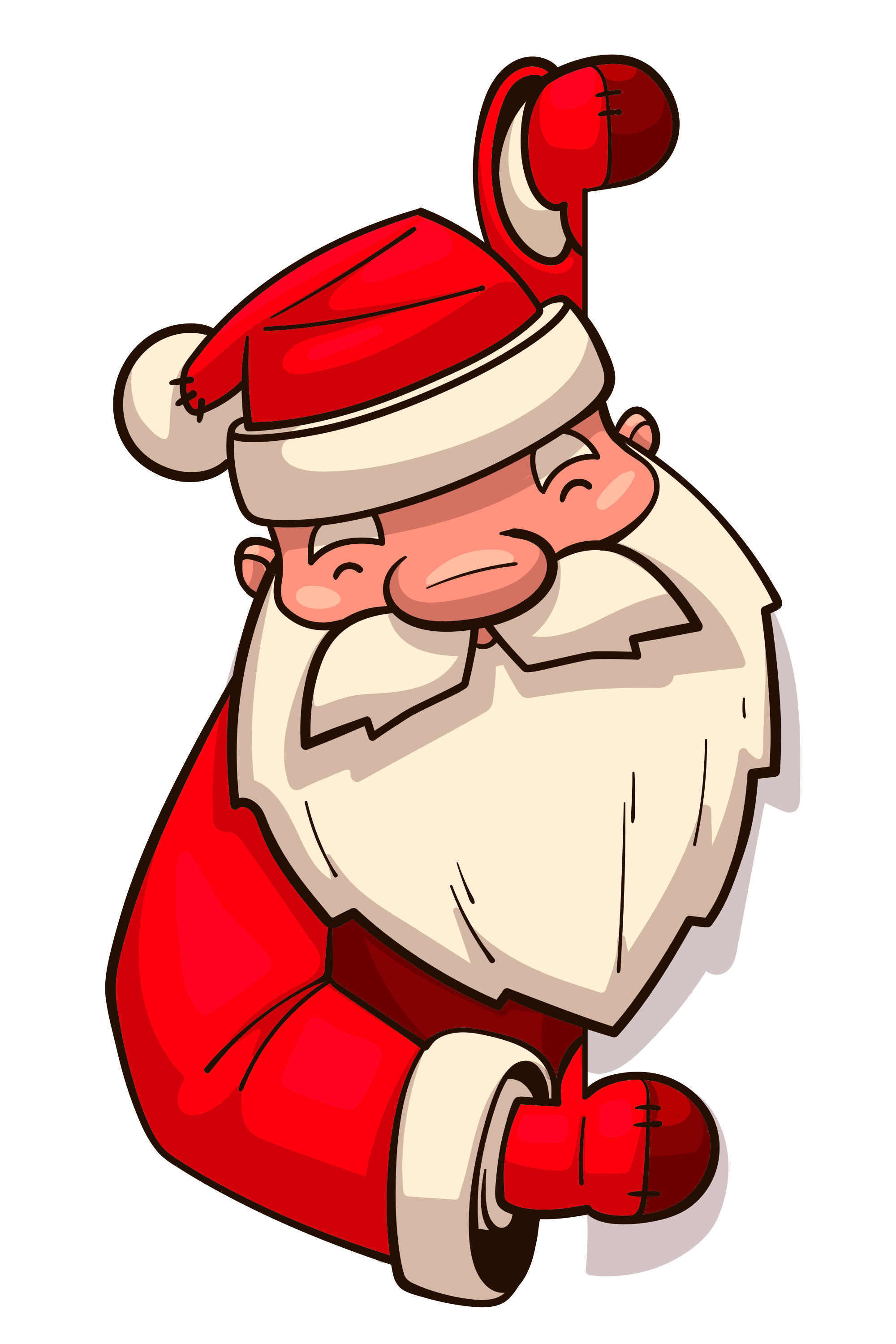 Preview for Cartoon-santa-claus-running-christmas-sticker-21934