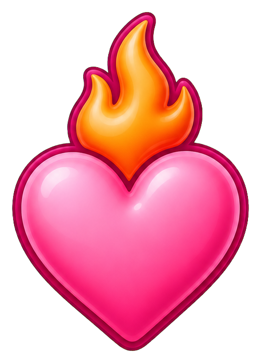 Preview for Flame Heart Sticker