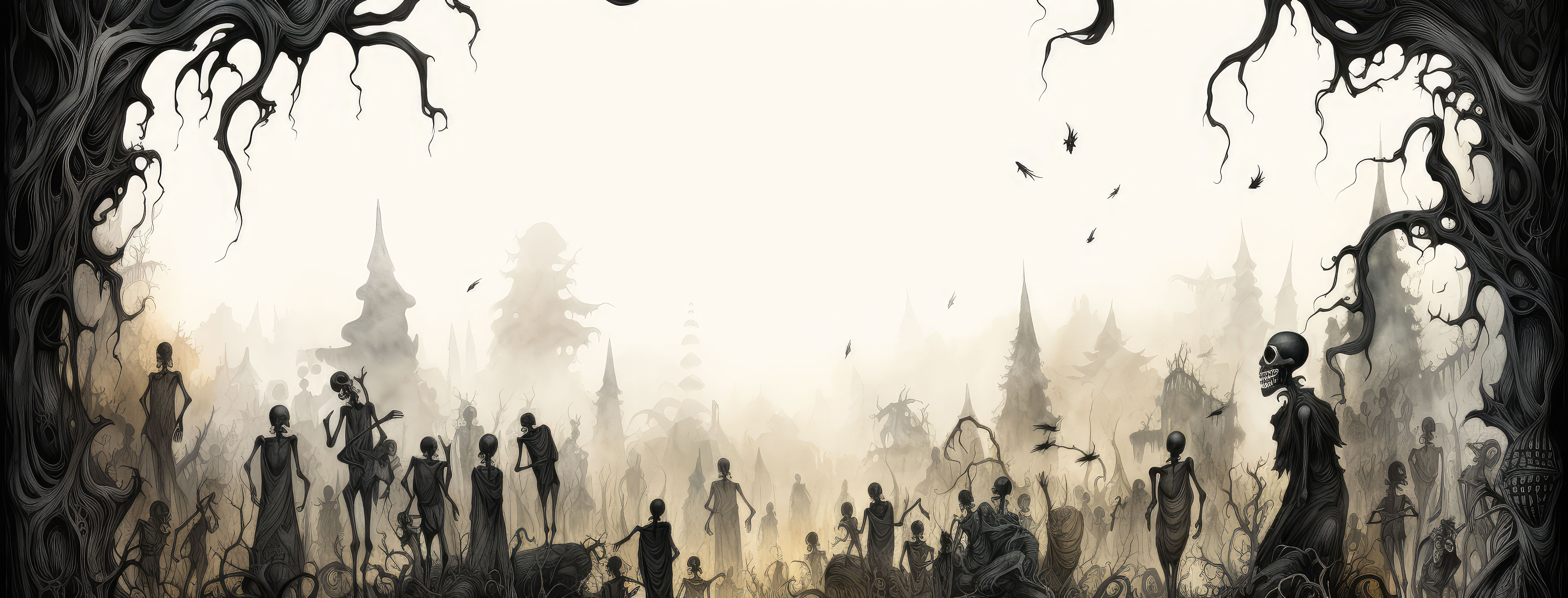 Preview for Mysterious-cityscape-silhouettes-halloween-cover-background-795dd