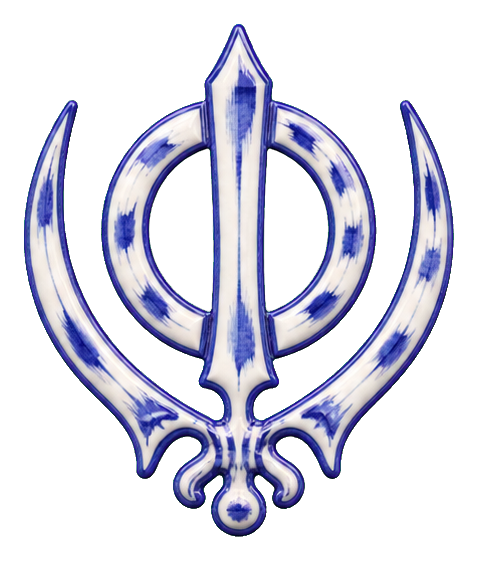 Preview for Blue White Ceramic Khanda Sticker