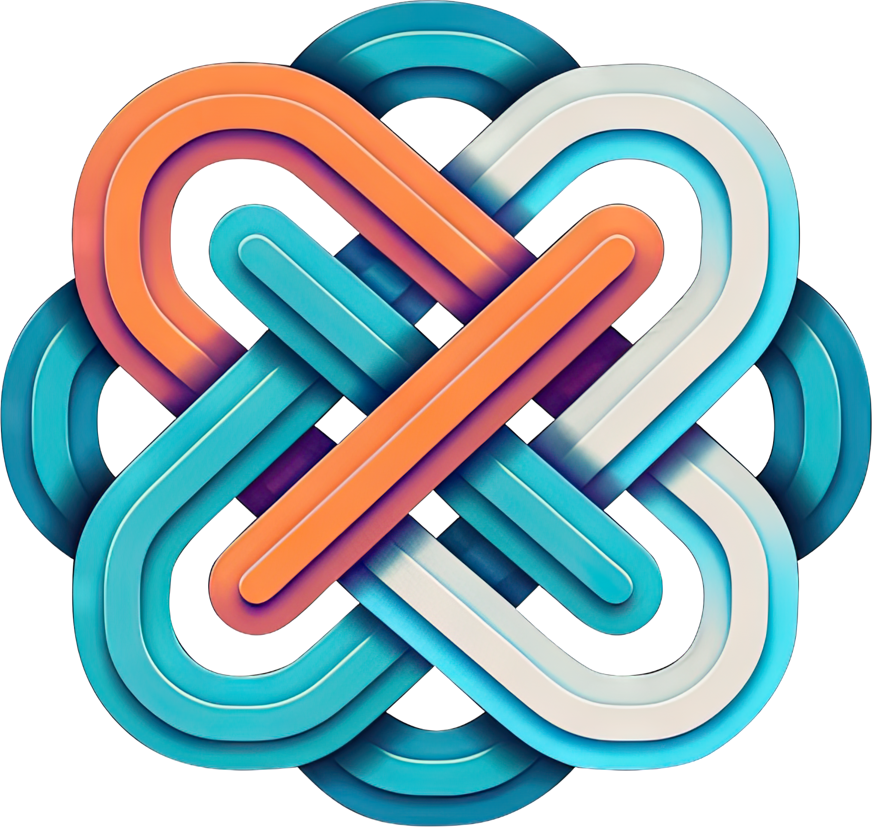 Preview for Interconnected-design-elements-logo-colorful-sticker-ec772