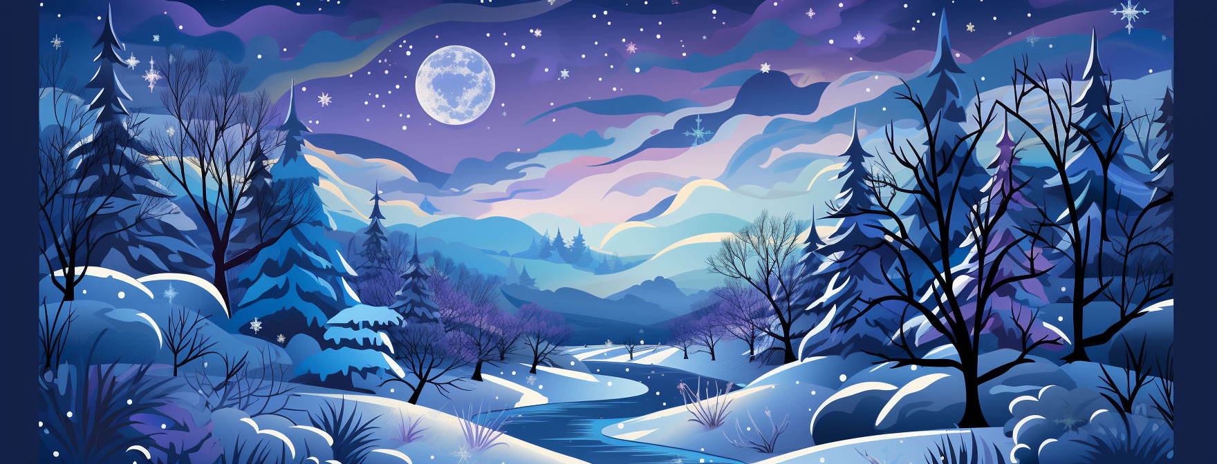 Preview for Winter-night-landscape-illustration-christmas-cover-background-6fec3