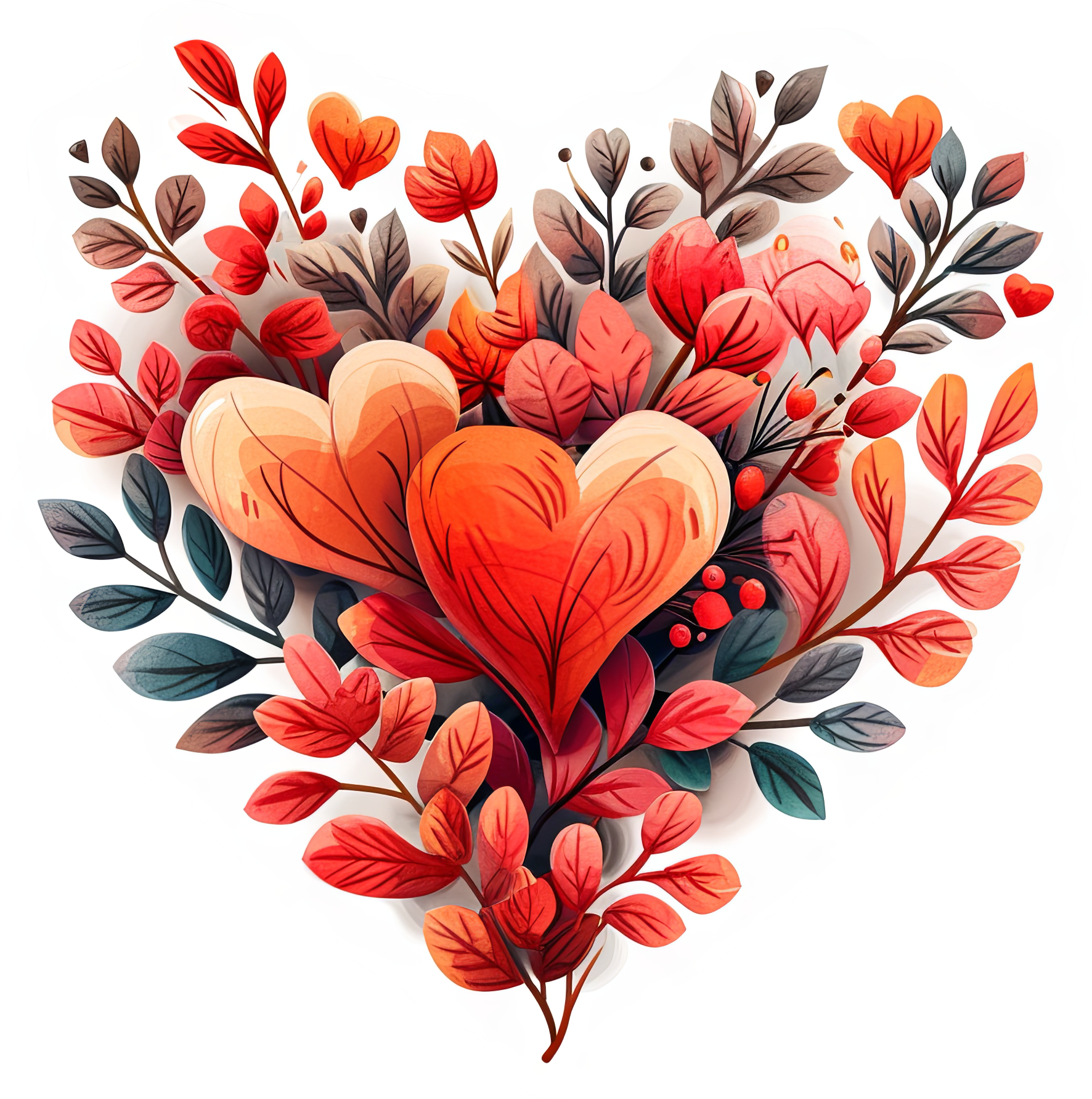 Preview for Floral-heart-design-template-valentines-day-sticker-3ed72