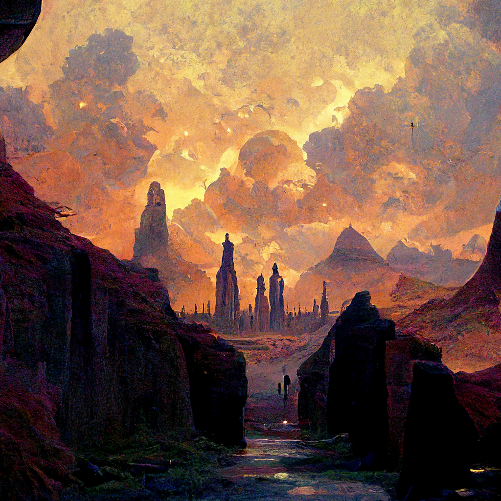 Preview for Surreal-landscape-ancient-ruins-ai-images-background-539b2