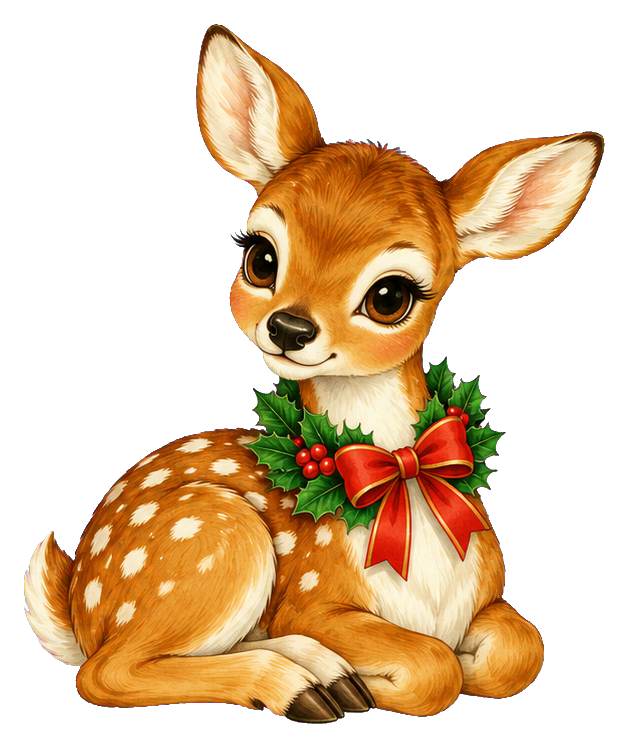Preview for Christmas Fawn With Festive Garland