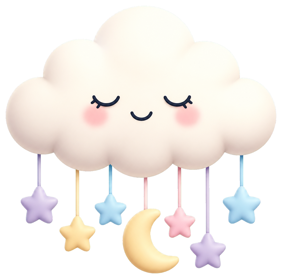 Preview for Sleepy Cloud Sticker For Baby Designs