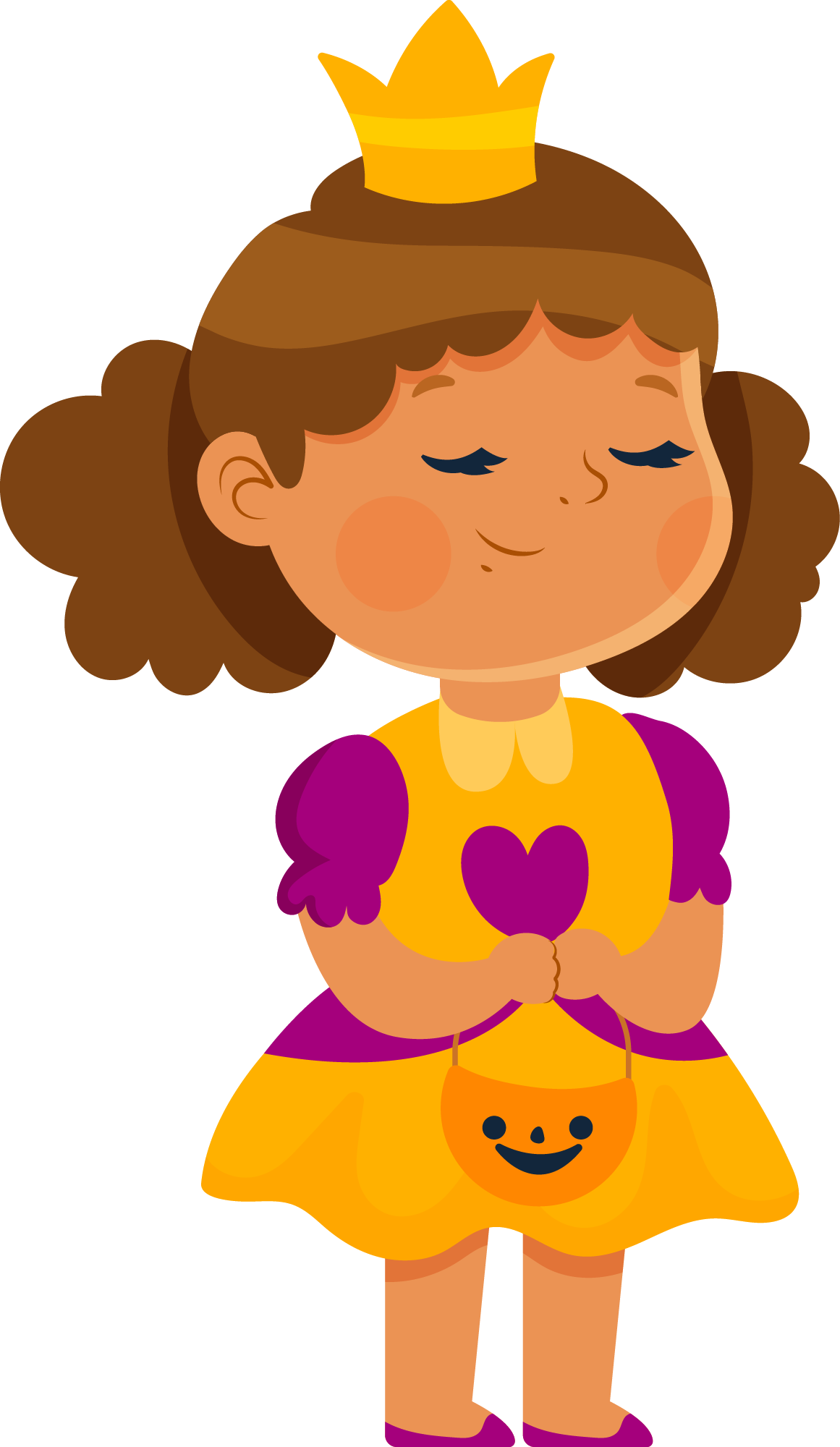 Preview for Cartoon-princess-holding-pumpkin-halloween-costume-sticker-0fac3