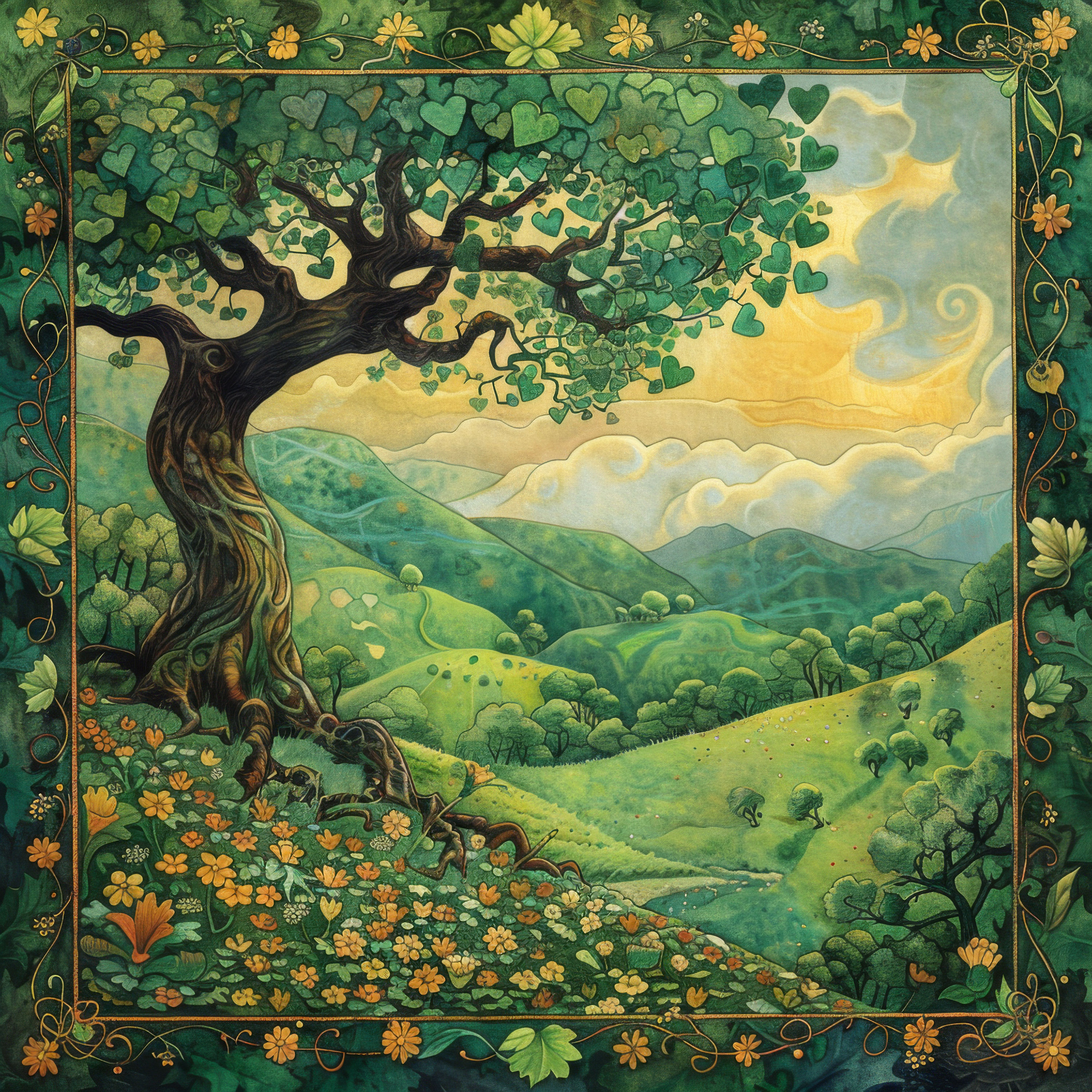 Preview for Serene-landscape-ancient-tree-st-patricks-background-f95de