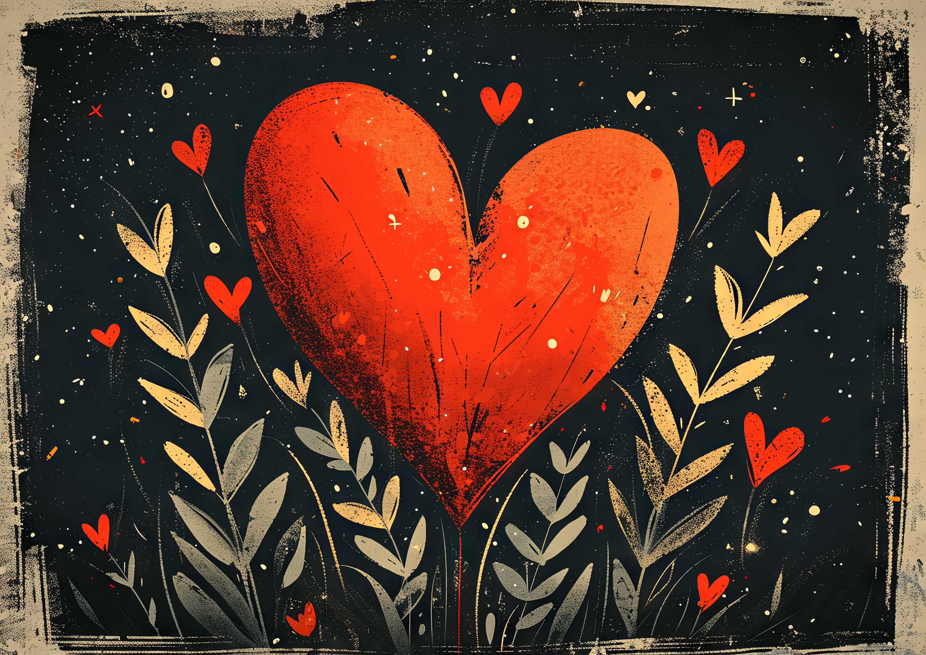 Preview for Vintage-heart-illustration-love-background-98947