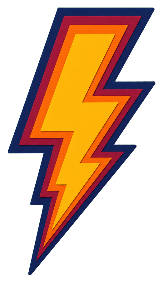 Preview for Layered Paper Cut Bolt Sticker