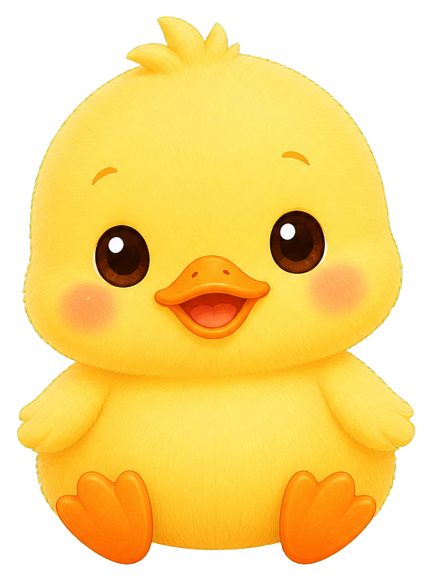 Preview for Kawaii Duckling Sticker