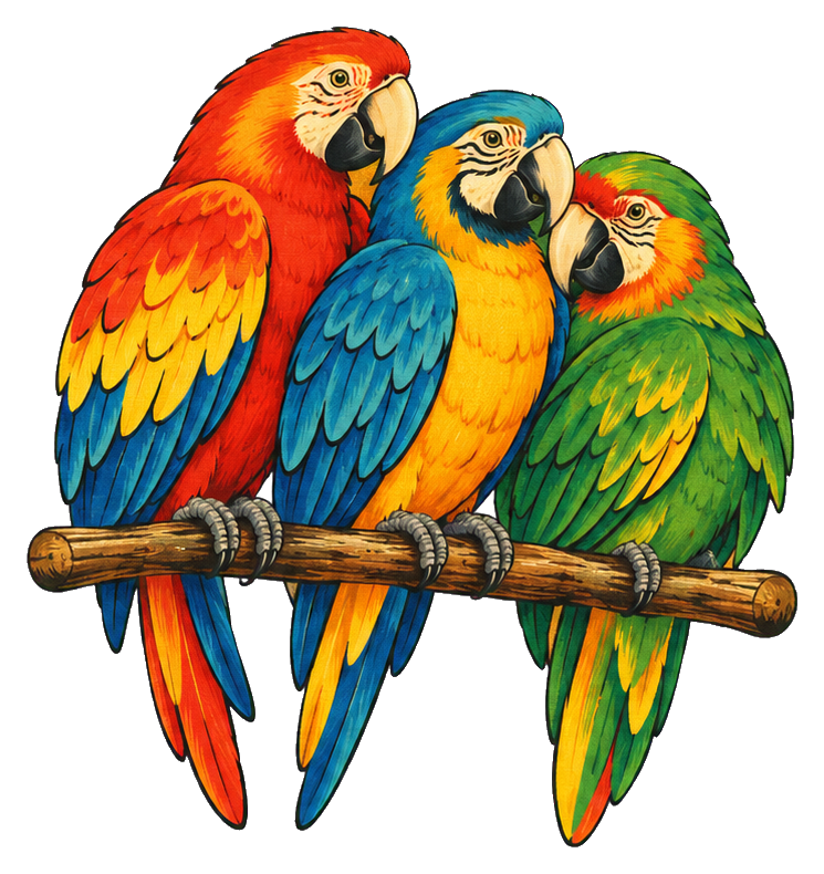 Preview for Tropical Parrot Trio