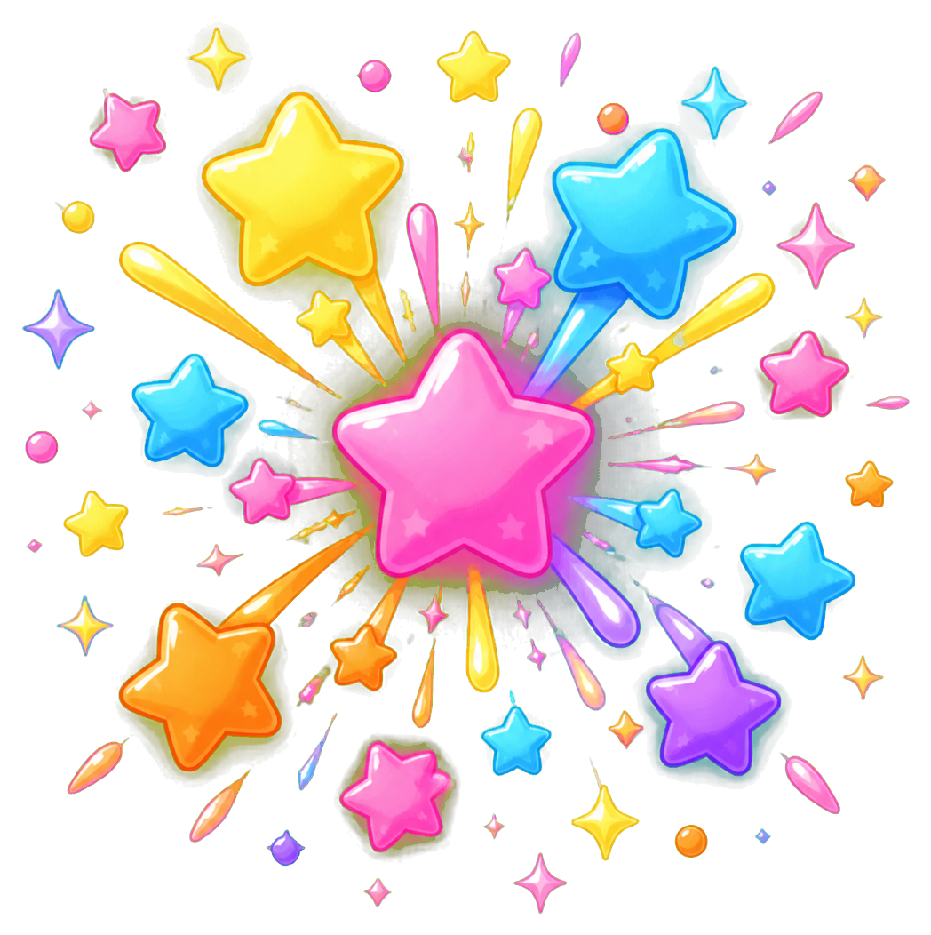 Preview for Neon Starlets Sparkle Sticker