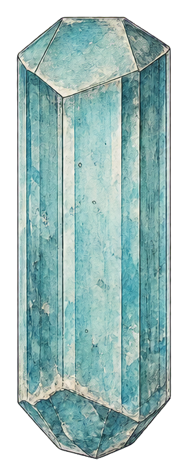 Preview for Aquamarine Beryl Crystal Sticker