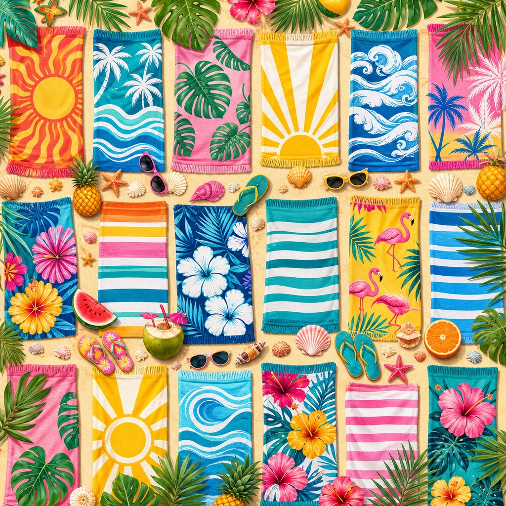 Preview for Summer Beach Pattern Stock Background