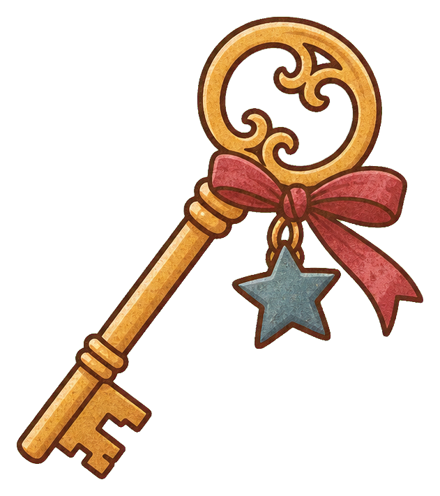 Preview for Muted Gold Lucky Key Sticker