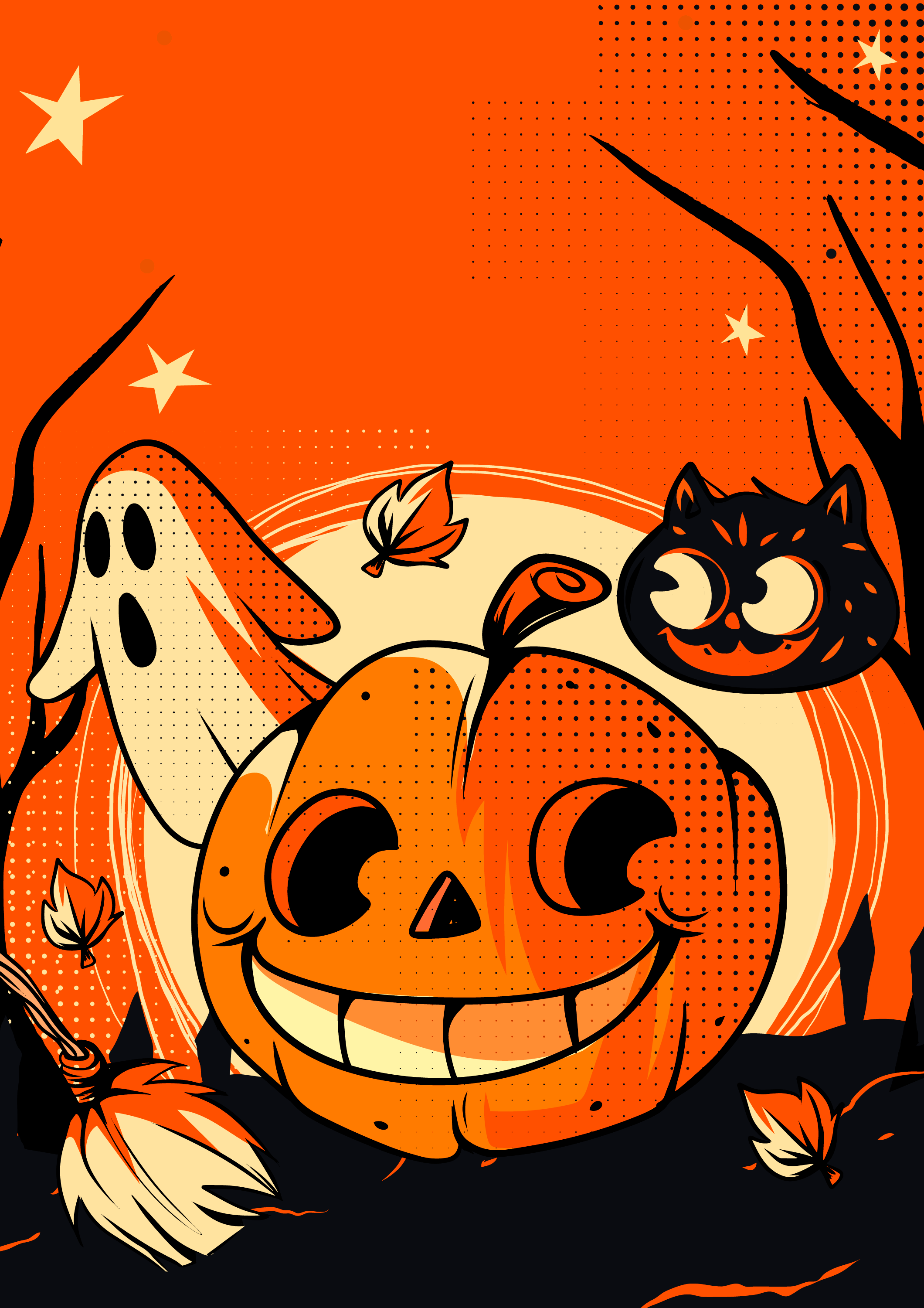 Preview for Halloween-pumpkin-illustration-background-08058