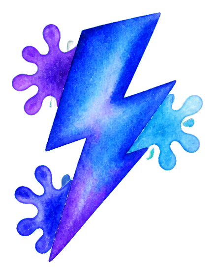 Preview for Watercolor Cobalt Bolt Sticker