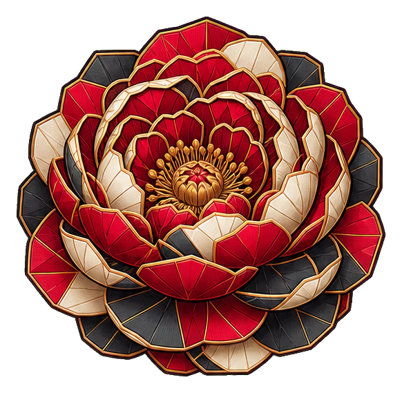 Preview for Art Deco Geometric Peony Sticker